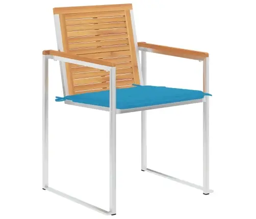 Dārza Krēsli Ar Matračiem, 6 Gab., Masīvs Tīkkoks Vidaxl Dārza Krēsli Ar Matračiem, 6 Gab., Masīvs Tīkkoks Vidaxl