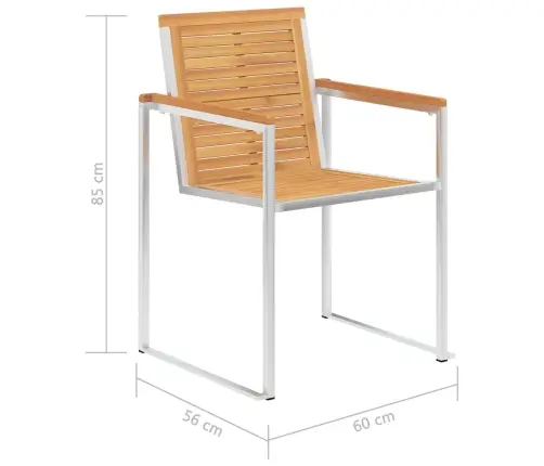 Dārza Krēsli Ar Matračiem, 6 Gab., Masīvs Tīkkoks Vidaxl Dārza Krēsli Ar Matračiem, 6 Gab., Masīvs Tīkkoks Vidaxl