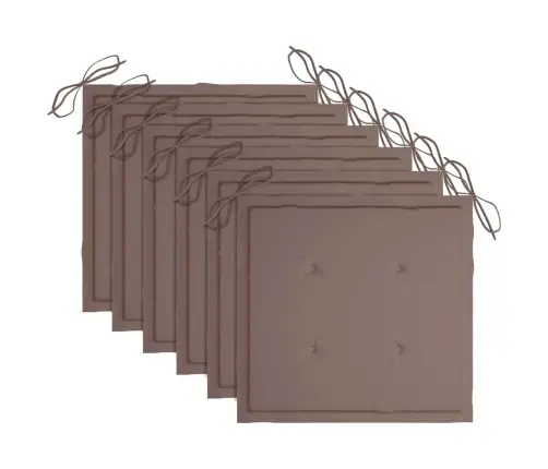 Dārza Krēsli Ar Matračiem, 6 Gab., Masīvs Tīkkoks Vidaxl