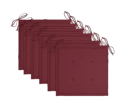 Sodo Kėdės Su Pagalvėlėmis, 6Vnt., Tikmedžio Medienos Masyvas