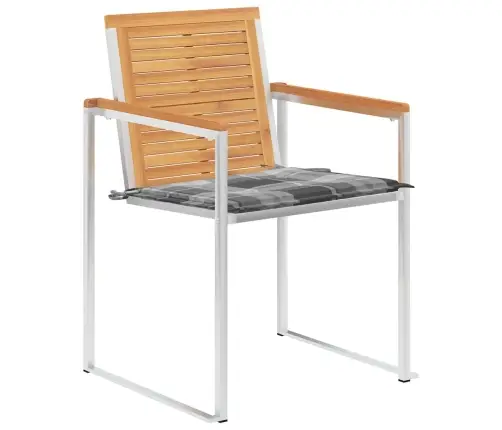 Aiatoolid Patjadega, 6 Tk, Tiikpuu Aiatoolid Patjadega, 6 Tk, Tiikpuu