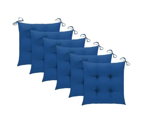 Dārza Krēsli Ar Matračiem, 6 Gab., Masīvs Tīkkoks Vidaxl