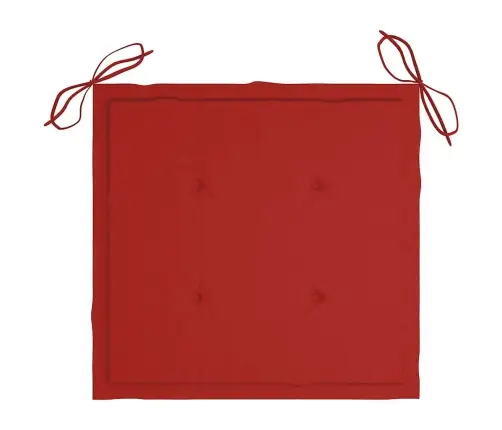 Sodo Kėdės Su Pagalvėlėmis, 8Vnt., Tikmedžio Medienos Masyvas