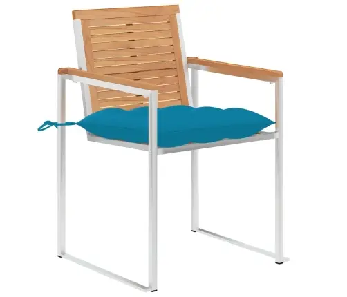 Dārza Krēsli Ar Matračiem, 8 Gab., Masīvs Tīkkoks Vidaxl Dārza Krēsli Ar Matračiem, 8 Gab., Masīvs Tīkkoks Vidaxl