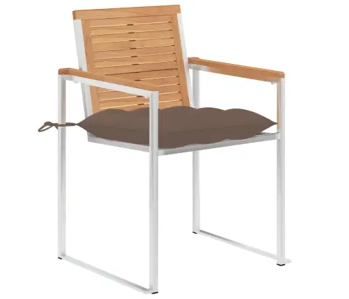 Dārza Krēsli Ar Matračiem, 8 Gab., Masīvs Tīkkoks Vidaxl Dārza Krēsli Ar Matračiem, 8 Gab., Masīvs Tīkkoks Vidaxl