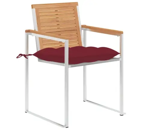 Dārza Krēsli Ar Matračiem, 8 Gab., Masīvs Tīkkoks Vidaxl