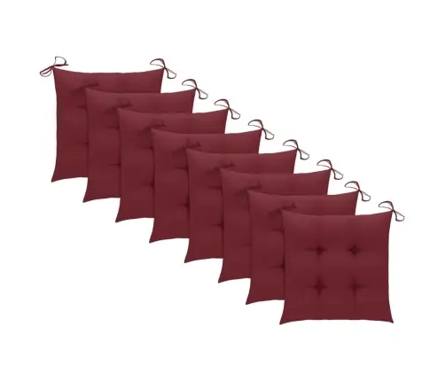 Dārza Krēsli Ar Matračiem, 8 Gab., Masīvs Tīkkoks Vidaxl