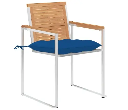 Dārza Krēsli Ar Matračiem, 8 Gab., Masīvs Tīkkoks Vidaxl