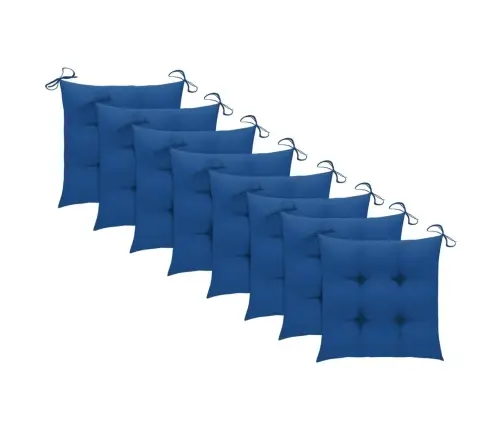 Dārza Krēsli Ar Matračiem, 8 Gab., Masīvs Tīkkoks Vidaxl