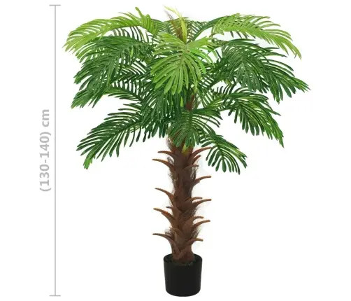Mākslīgā Cikas Palma Ar Podiņu, 140 Cm, Zaļa Vidaxl