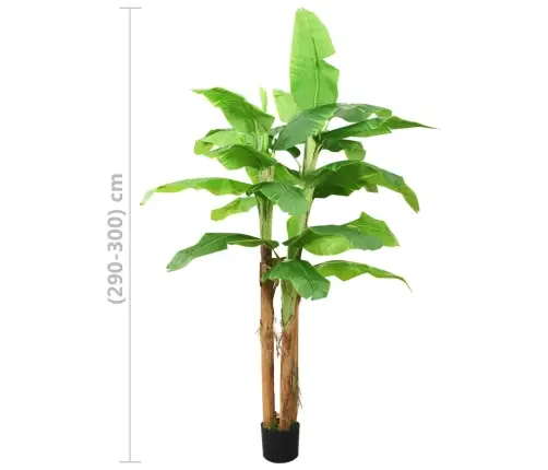 Kunsttaim Banaanipuu Potiga, 300 cm Roheline
