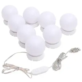 Spoguļa Gaisma Ar 8 Led Spuldzēm, Silti Un Vēsi Balta Vidaxl Spoguļa Gaisma Ar 8 Led Spuldzēm, Silti Un Vēsi Balta Vidaxl