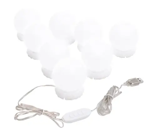 Spoguļa Gaisma Ar 8 Led Spuldzēm, Silti Un Vēsi Balta Vidaxl