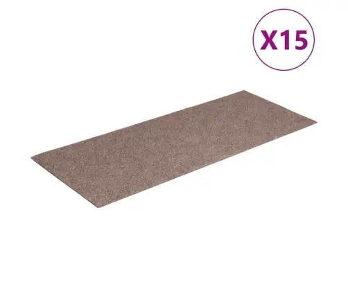 Isekleepuvad Trepimatid, 15 Tk, 60 X 25 cm Helepruunid, Ristkülikukujulised