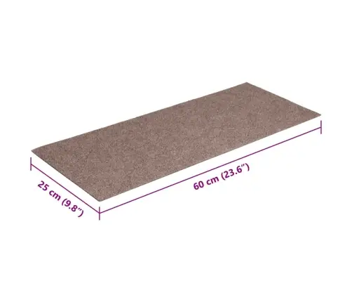 Isekleepuvad Trepimatid, 15 Tk, 60 X 25 cm Helepruunid, Ristkülikukujulised