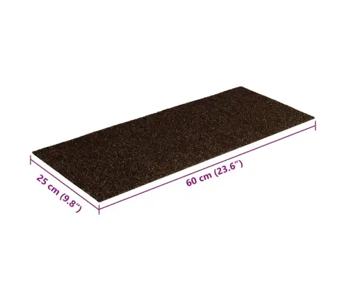 Kāpņu Paklājiņi, Pašlīmējoši, 15 Gab., 60X25 Cm, Brūni, Taisnstūrveida Vidaxl