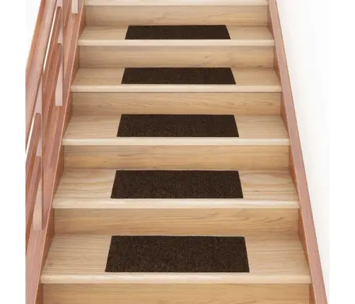 Kāpņu Paklājiņi, Pašlīmējoši, 15 Gab., 60X25 Cm, Brūni, Taisnstūrveida Vidaxl