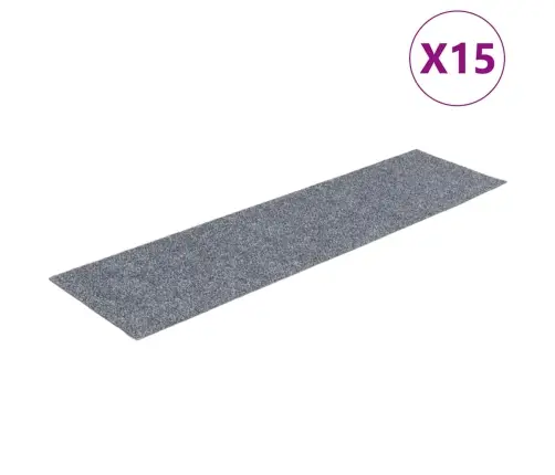 Kāpņu Paklājiņi, Pašlīmējoši, 15 Gab., 76X20 Cm, Gaiši Pelēki, Taisnstūrveida Vidaxl Kāpņu Paklājiņi, Pašlīmējoši, 15 Gab., 76X20 Cm, Gaiši Pelēki, Taisnstūrveida Vidaxl