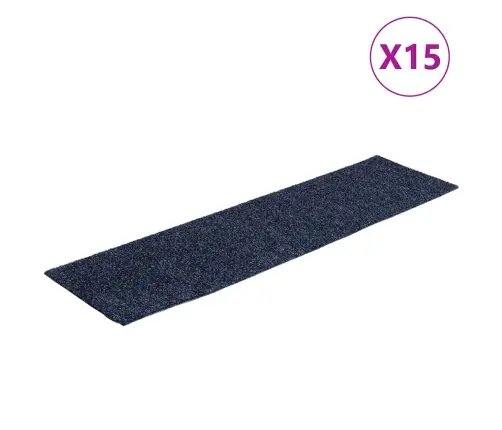 Kāpņu Paklājiņi, Pašlīmējoši, 15 Gab., 76X20 Cm, Pelēkzili, Taisnstūrveida Vidaxl Kāpņu Paklājiņi, Pašlīmējoši, 15 Gab., 76X20 Cm, Pelēkzili, Taisnstūrveida Vidaxl