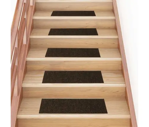 Kāpņu Paklājiņi, Pašlīmējoši, 15 Gab., 76X20 Cm, Brūni, Taisnstūrveida Vidaxl