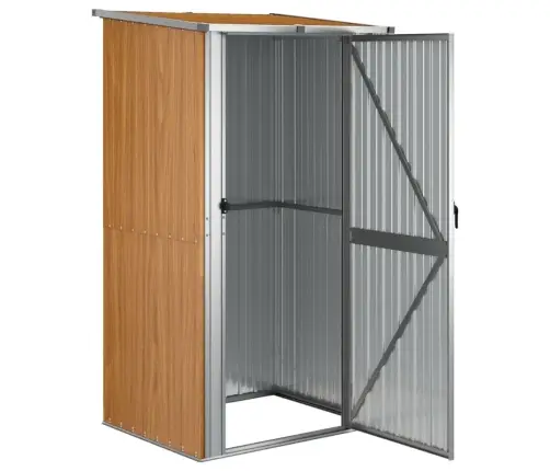 Dārza Šķūnis, Brūns, 118,5X97X209,5 Cm, Cinkots Tērauds Vidaxl