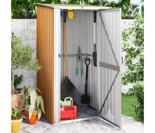 Dārza Šķūnis, Brūns, 118,5X97X209,5 Cm, Cinkots Tērauds Vidaxl