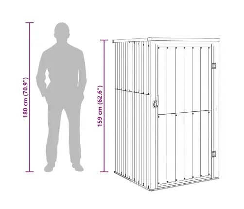 Aiakuur, Roheline, 88X89X161 cm Tsingitud Teras