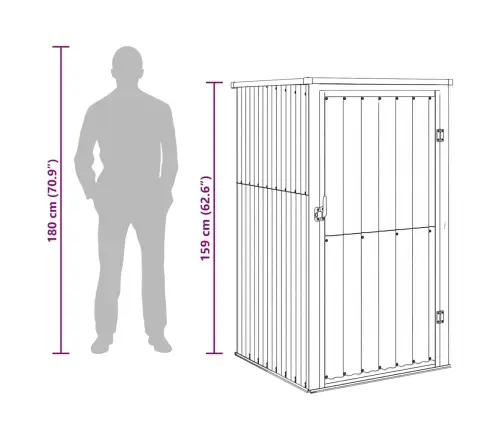 Sodo Įrankių Pašiūrė, Antracito, 88X89X161cm Plienas