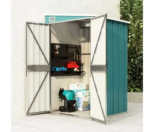 Dārza Šķūnis, Zaļš, 118X100X178 Cm, Cinkots Tērauds Vidaxl