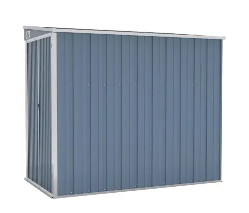 Dārza Šķūnis, Pelēks, 118X194X178 Cm, Cinkots Tērauds Vidaxl