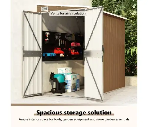 Sodo Pašiūrė, Ruda, 118X194X178cm Galvanizuotas Plienas