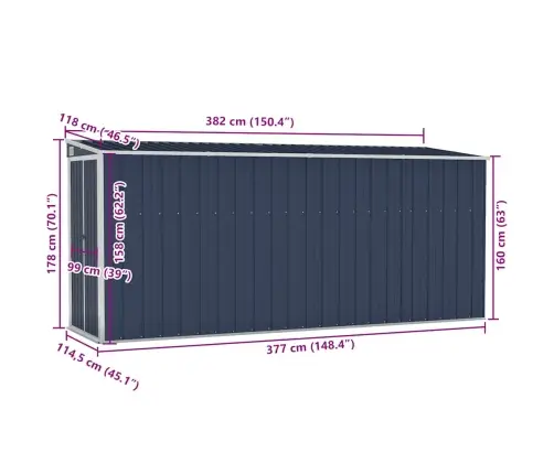 Seina Aiakuur, Antratsiit, 118X382X178 cm Teras