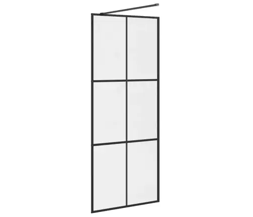 Dušo Sienelė Su Skaidriu Esg Stiklu, Juodos Spalvos, 80X195Cm