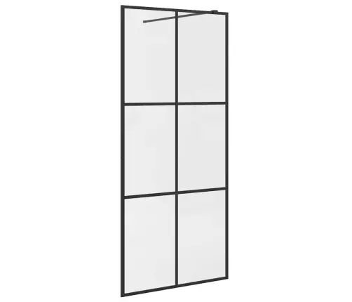 Dušas Siena, Caurspīdīgs Esg Stikls, 90X195 Cm, Melna Vidaxl