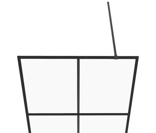 Dušas Siena, Caurspīdīgs Esg Stikls, 90X195 Cm, Melna Vidaxl