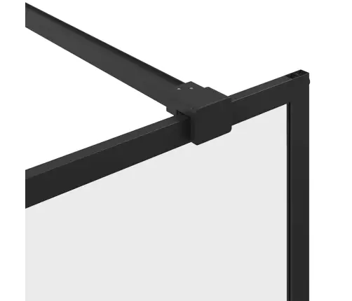 Dušas Siena, Caurspīdīgs Esg Stikls, 90X195 Cm, Melna Vidaxl