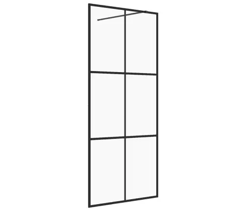 Dušas Siena, Caurspīdīgs Esg Stikls, 100X195 Cm, Melna Vidaxl