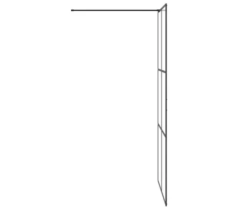 Dušas Siena, Caurspīdīgs Esg Stikls, 100X195 Cm, Melna Vidaxl
