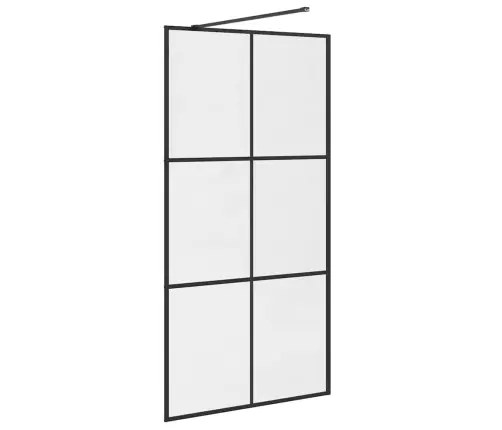 Dušas Siena, Caurspīdīgs Esg Stikls, 100X195 Cm, Melna Vidaxl
