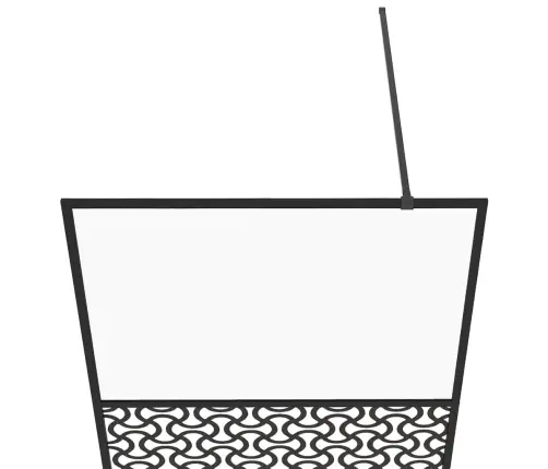 Dušo Sienelė Su Skaidriu Esg Stiklu, Juodos Spalvos, 80X195Cm