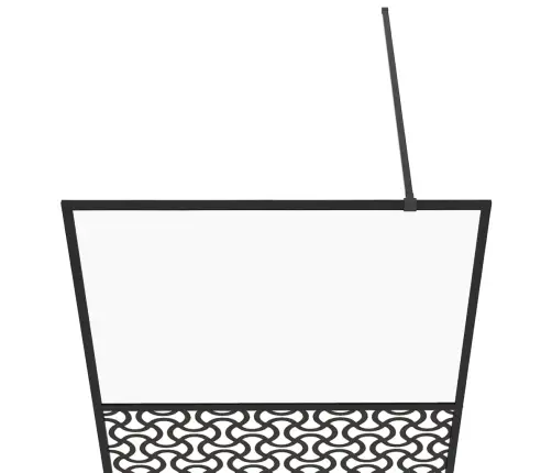 Dušas Siena, Caurspīdīgs Esg Stikls, 100X195 Cm, Melna Vidaxl