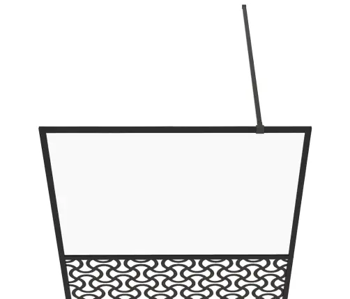 Dušo Sienelė Su Skaidriu Esg Stiklu, Juodos Spalvos, 115X195Cm