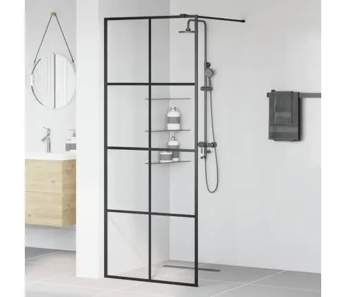 Dušinurga Sein, Läbipaistev Esg-Klaas, 80X195 cm Must