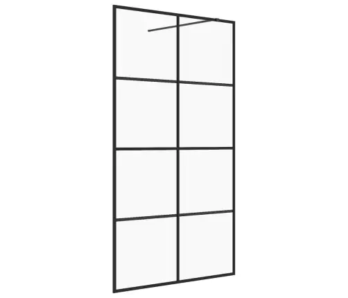 Dušas Siena, Caurspīdīgs Esg Stikls, 90X195 Cm, Melna Vidaxl