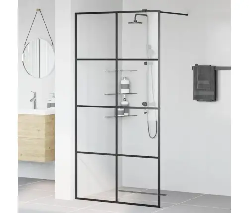 Dušinurga Sein, Läbipaistev Esg-Klaas, 100X195 cm Must