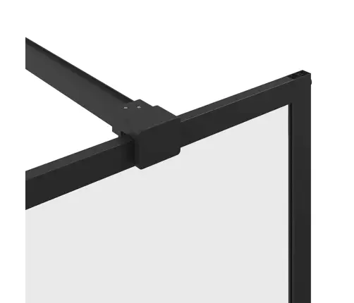 Dušinurga Sein, Läbipaistev Esg-Klaas, 100X195 cm Must