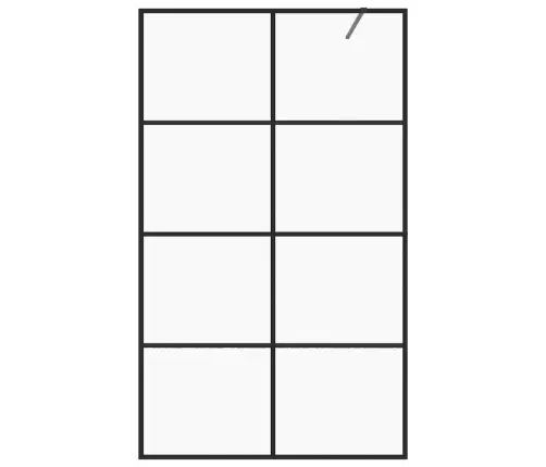 Dušo Sienelė Su Skaidriu Esg Stiklu, Juodos Spalvos, 140X195Cm