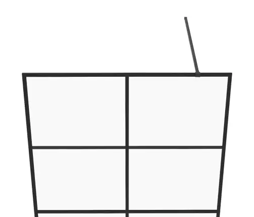 Dušo Sienelė Su Skaidriu Esg Stiklu, Juodos Spalvos, 140X195Cm