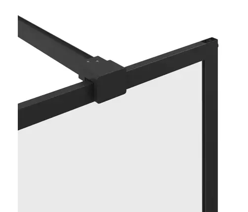 Dušo Sienelė Su Skaidriu Esg Stiklu, Juodos Spalvos, 140X195Cm