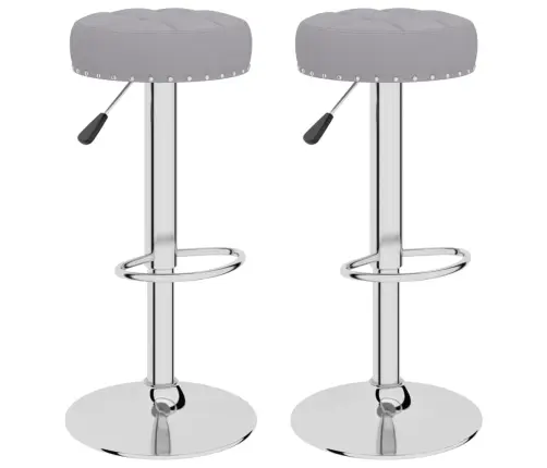 Bāra Krēsli, 2 Gab., Pelēks Audums Vidaxl